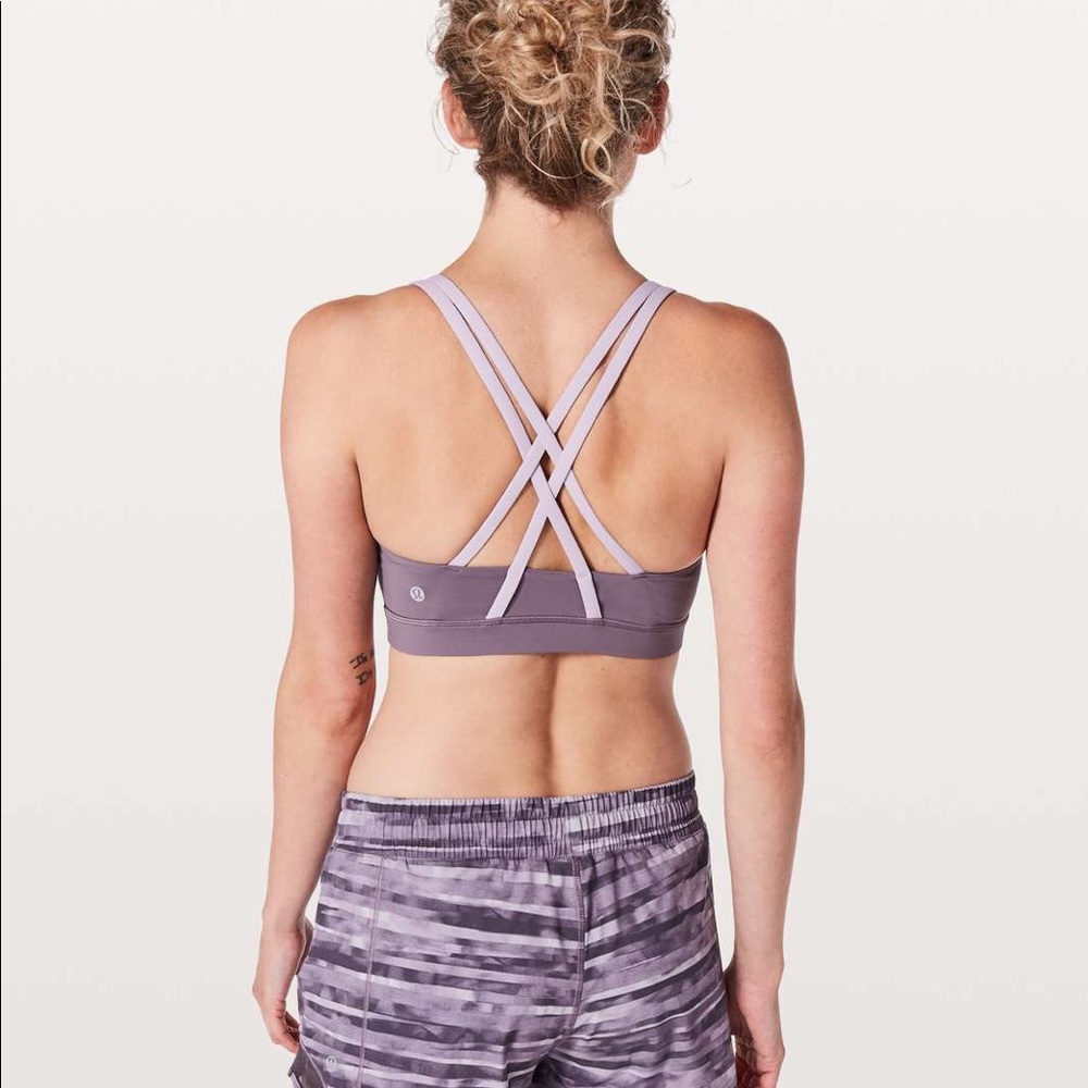 Lululemon Energy Bra in Smoked Mulberry. Size 10.